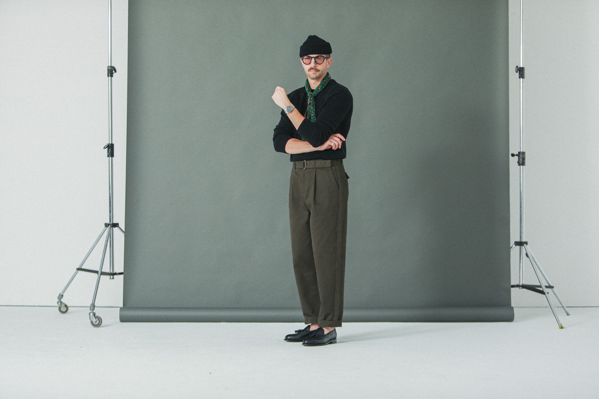 Chino Militaire Pince Simple Khaki - Comfort Fit