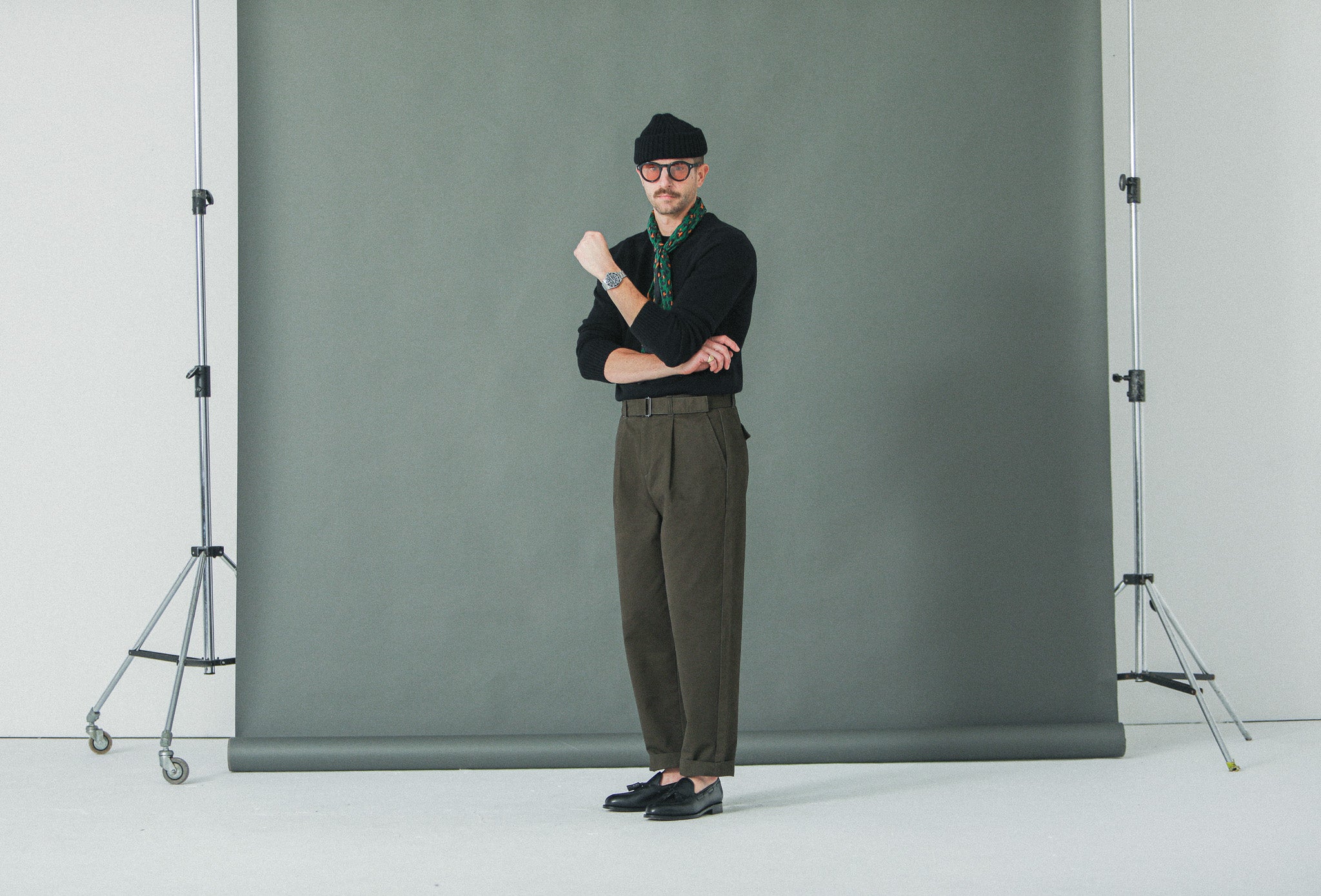 Chino Militaire Pince Simple Khaki - Comfort Fit