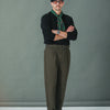 Chino Militaire Pince Simple Khaki - Comfort Fit