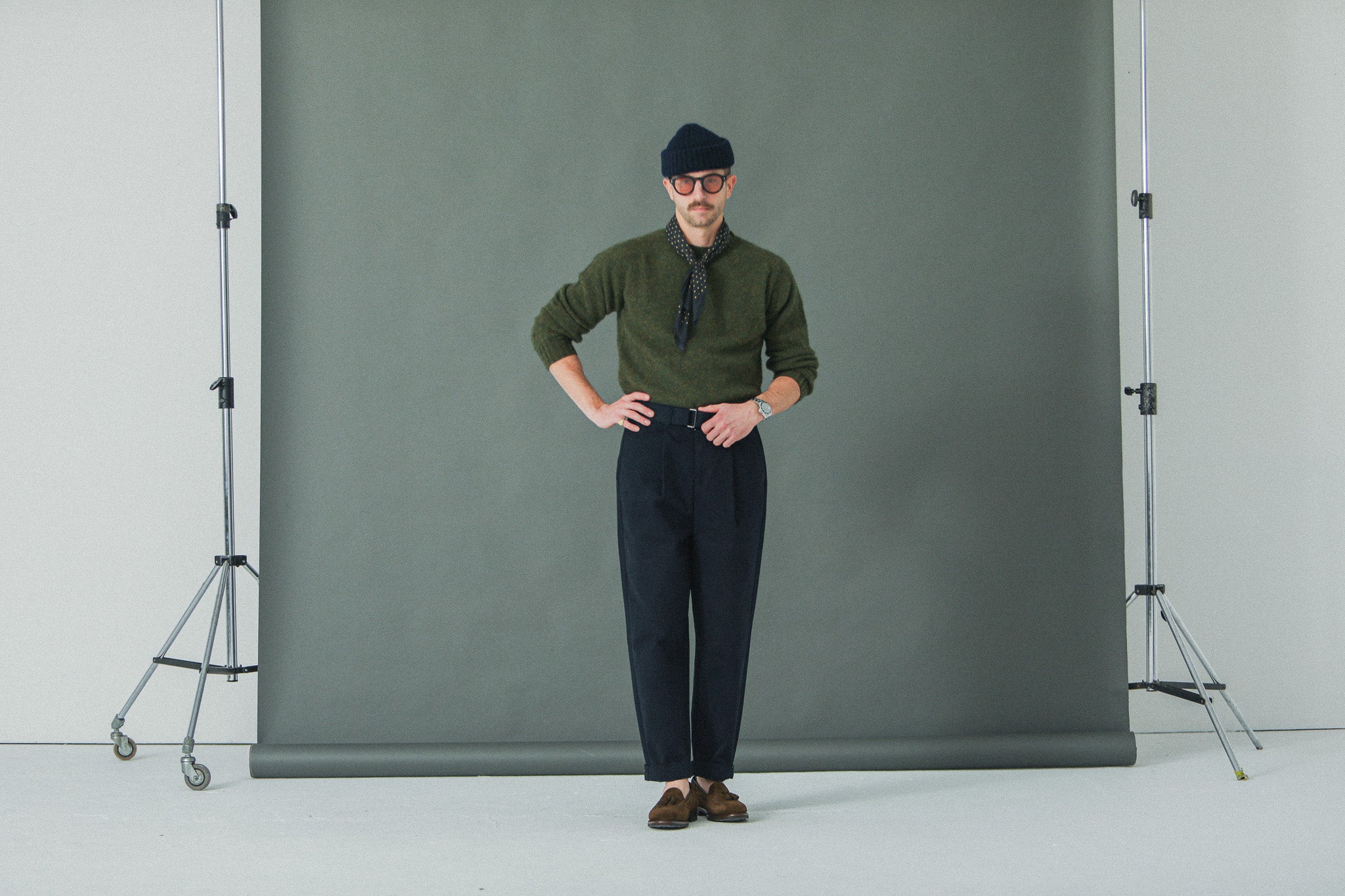 Chino Militaire Pince Simple Navy - Comfort Fit
