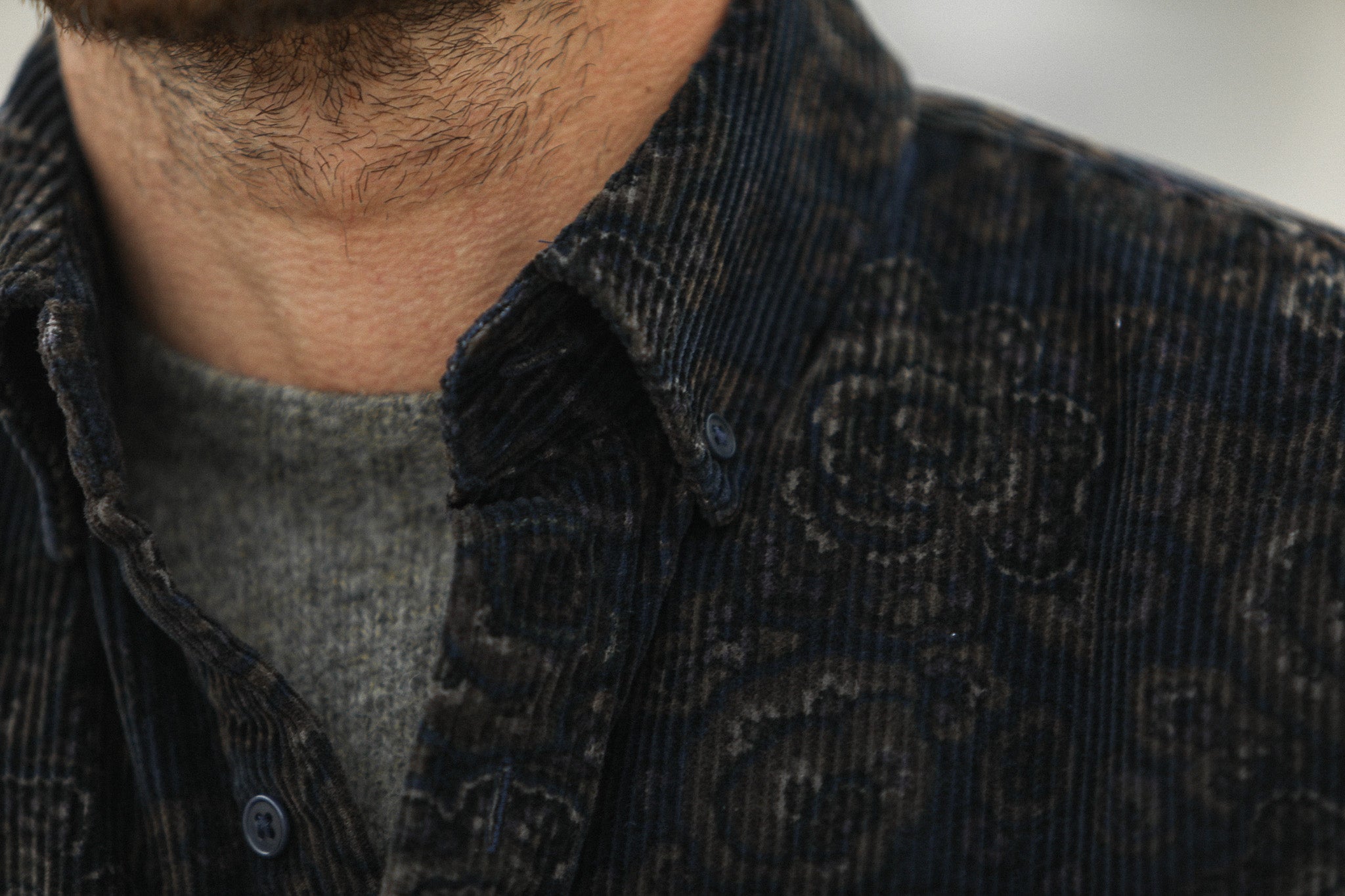 Surchemise Velours Japan Floral - New Modern Fit
