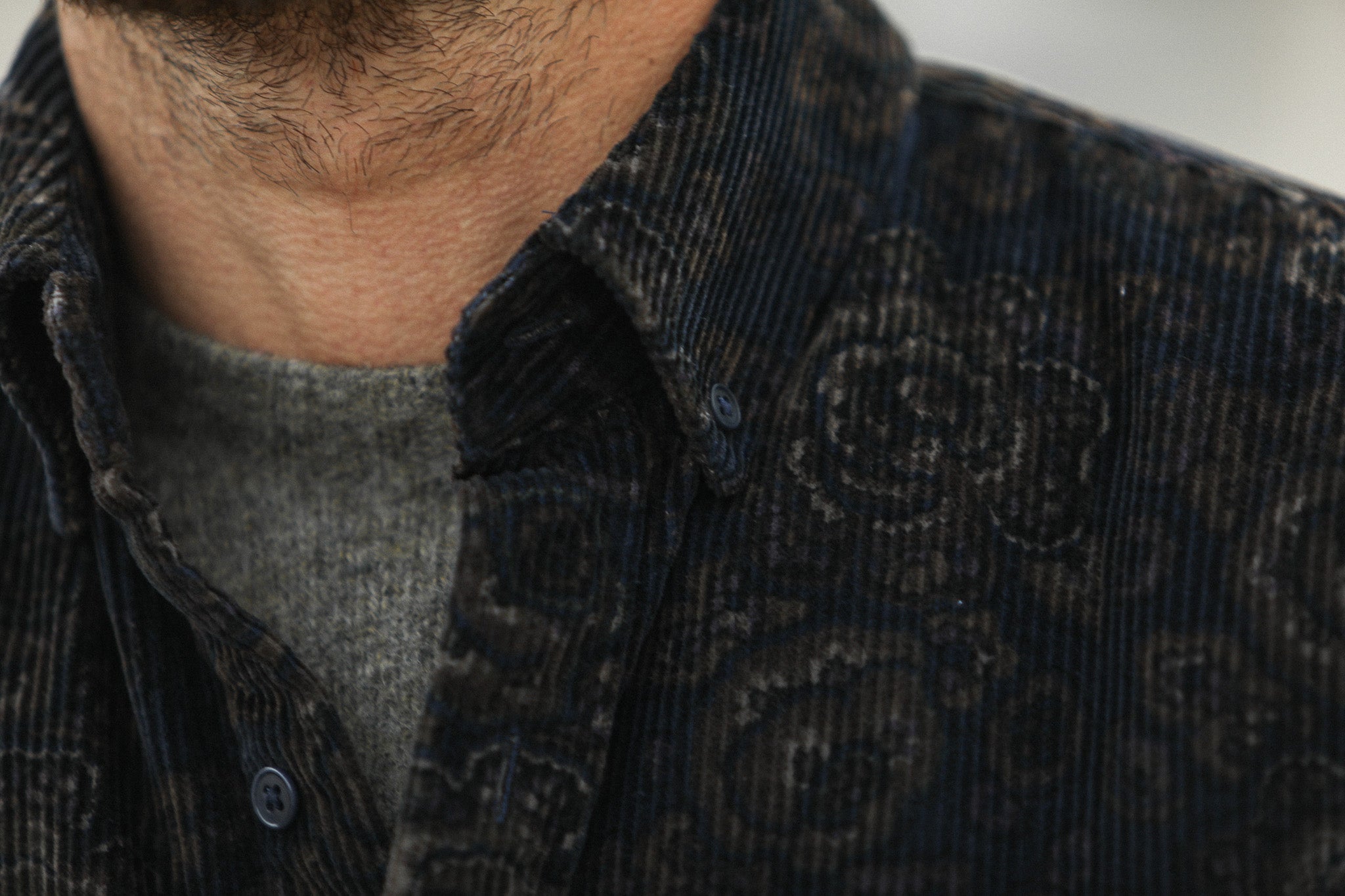 Surchemise Velours Japan Floral - New Modern Fit