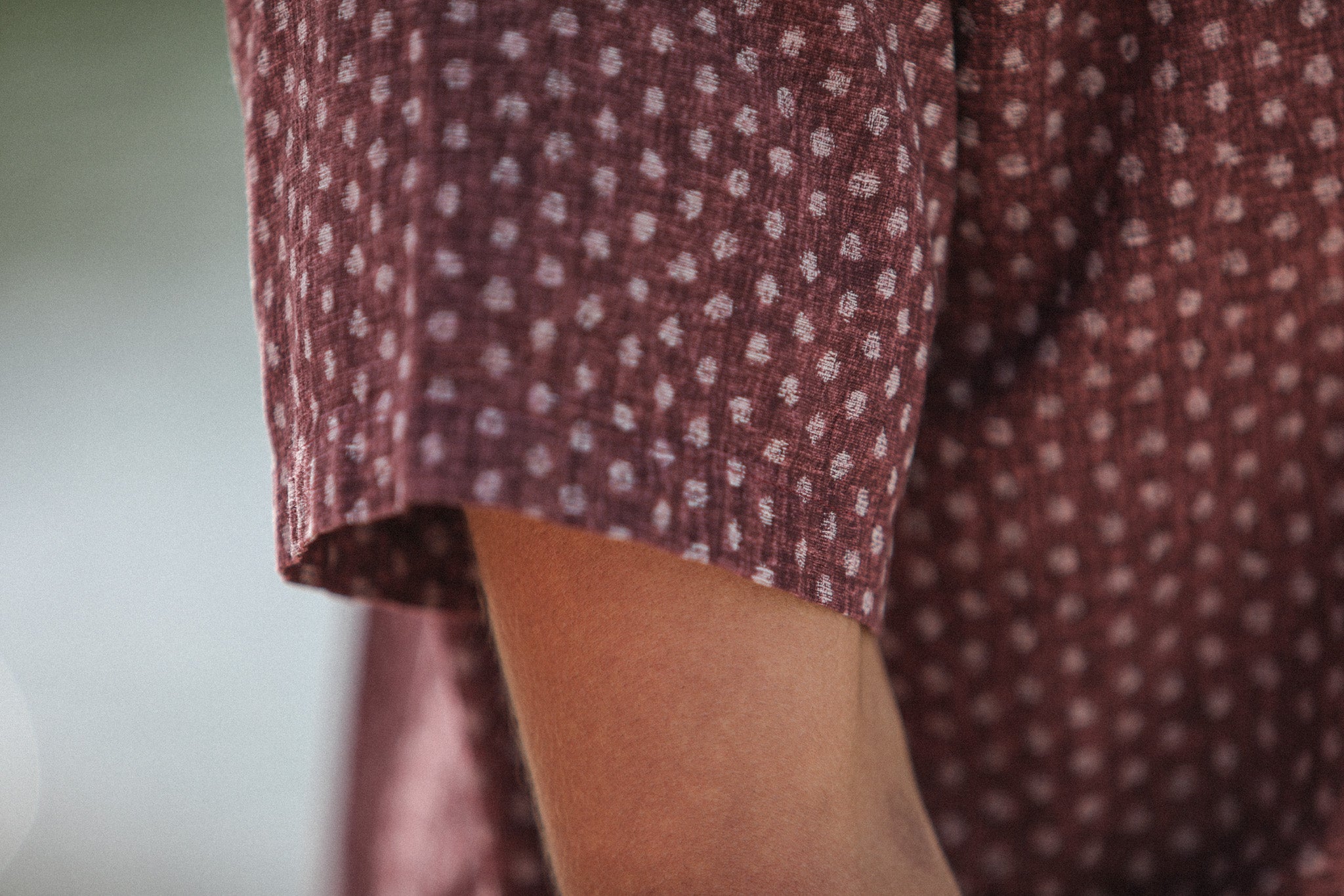 Modern Camp Collar Japanese Dots Purple