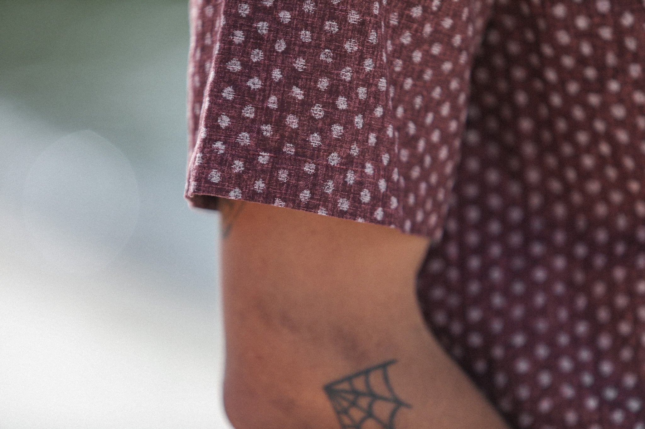 Modern Camp Collar Japanese Dots Purple