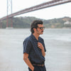 Camp Collar Japanese Polka Dot Navy