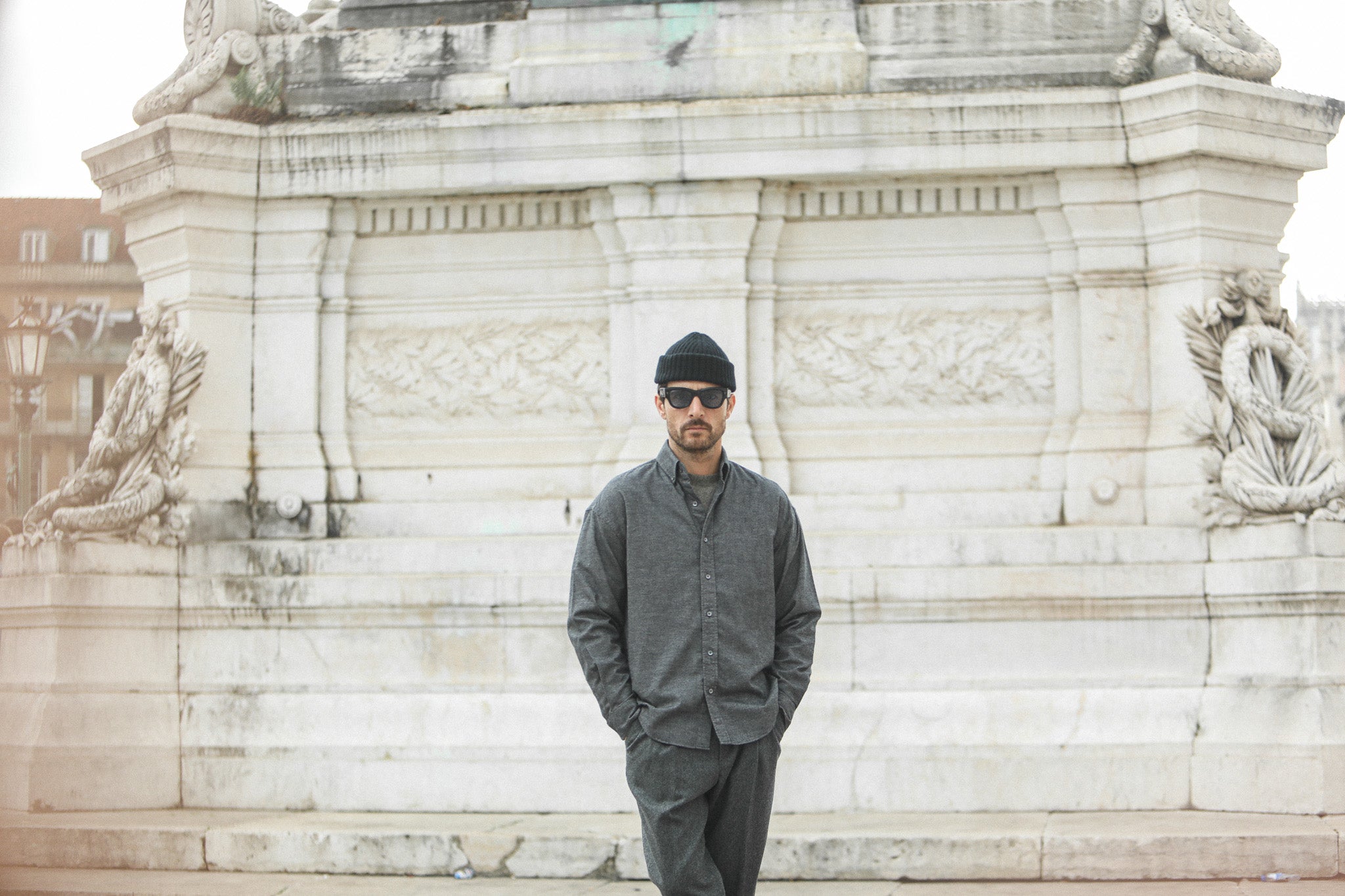 Chemise Flanelle Gris chiné - New Modern Fit