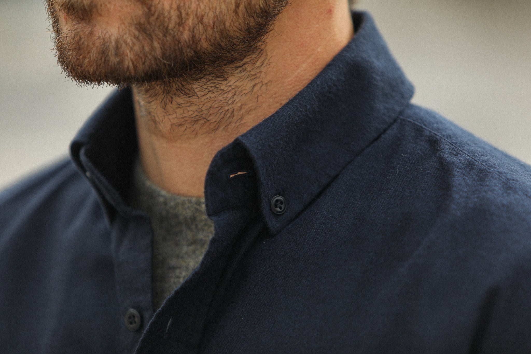 Chemise Flanelle Navy - New Modern Fit