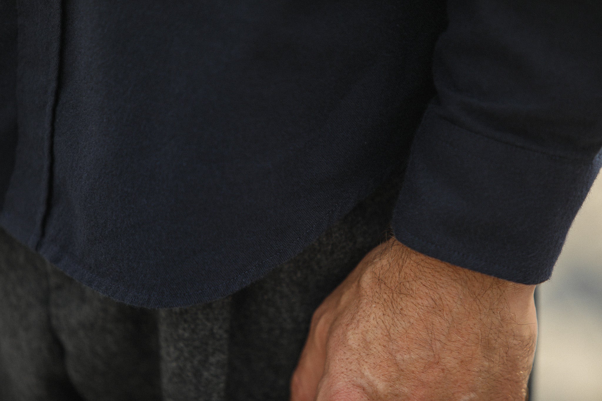 Chemise Flanelle Navy - New Modern Fit