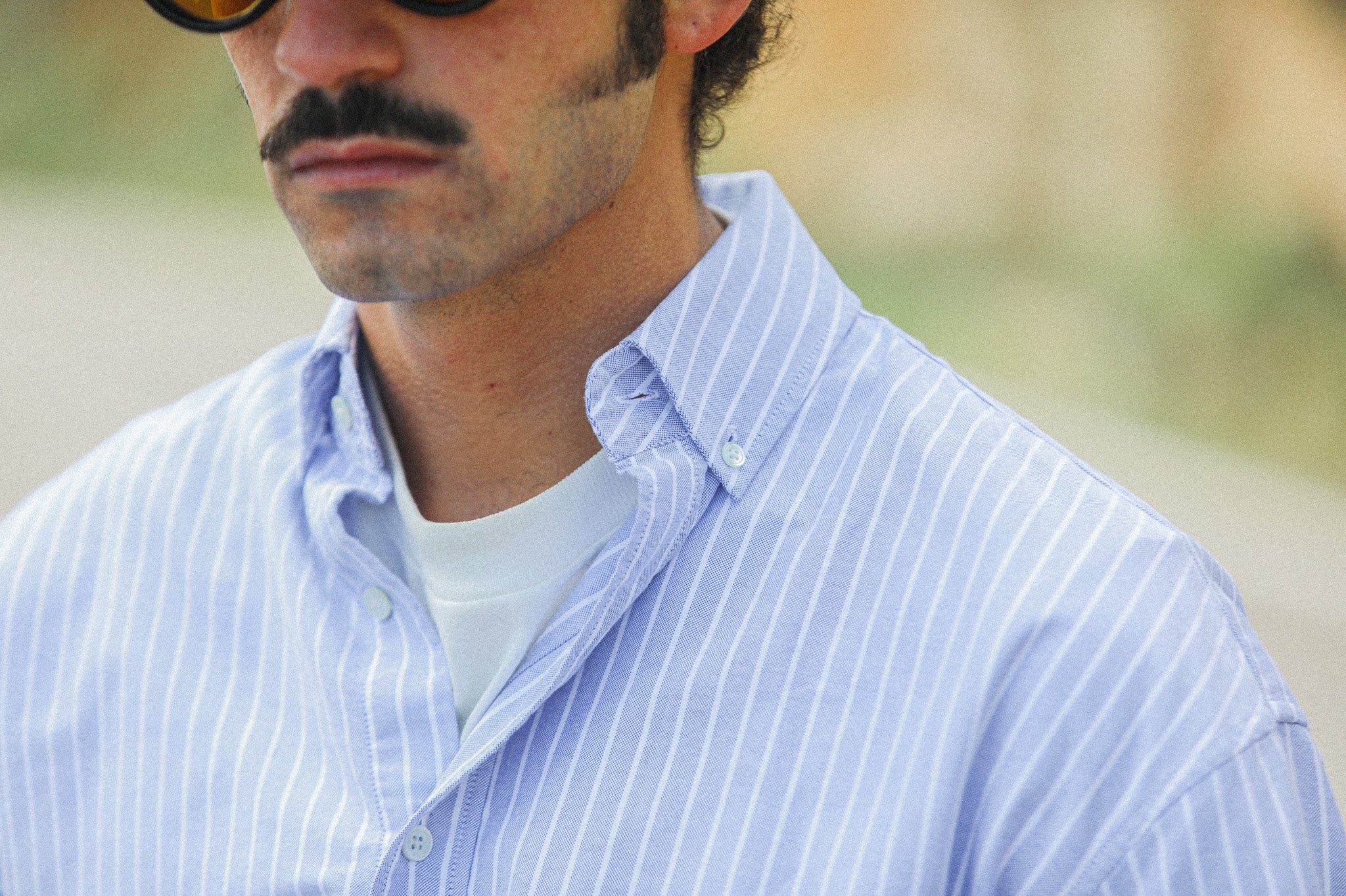 Chemise Oxford Rayures Larges Bleue - Modern Fit
