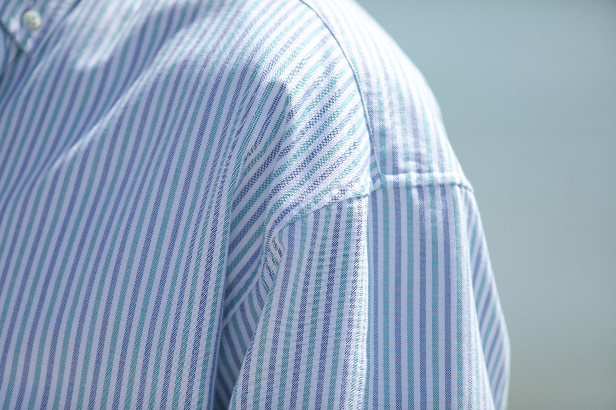 Chemise Oxford Stripes Green-Blue - Modern Fit