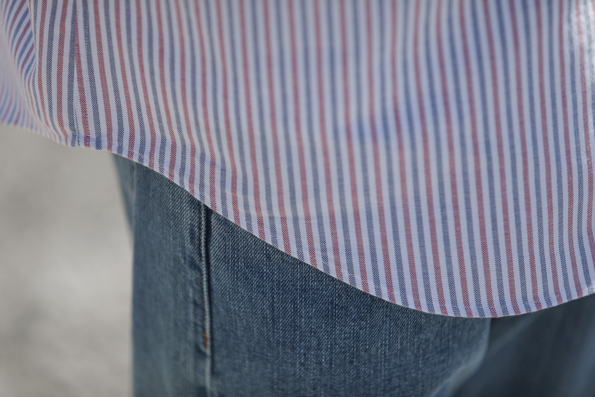 Chemise Oxford Stripes Red-Blue - Modern Fit