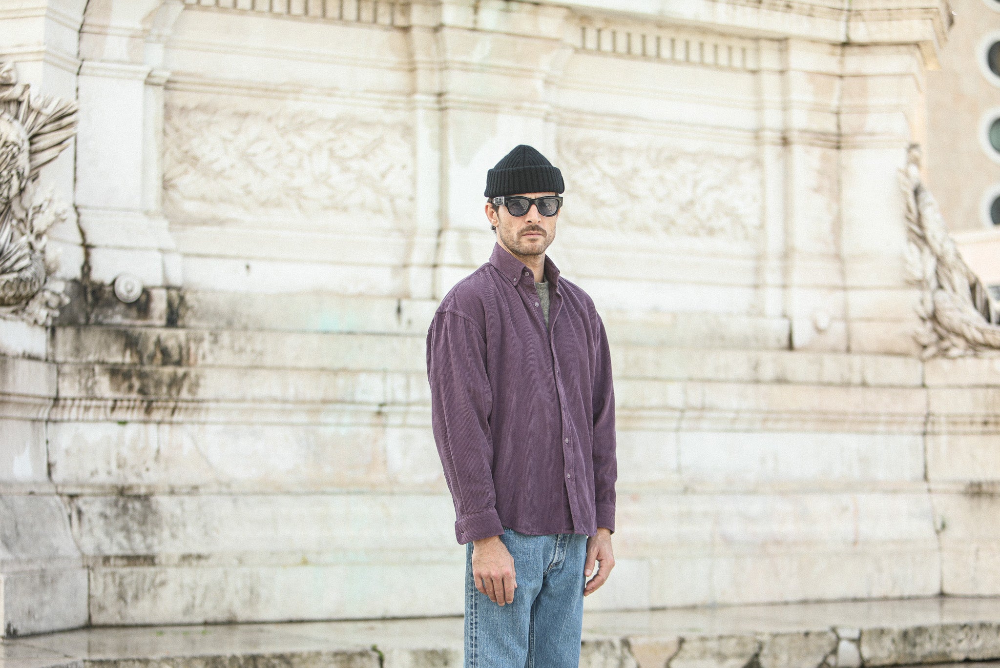 Surchemise Velours Violet - New Modern Fit