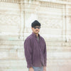 Surchemise Velours Violet - New Modern Fit