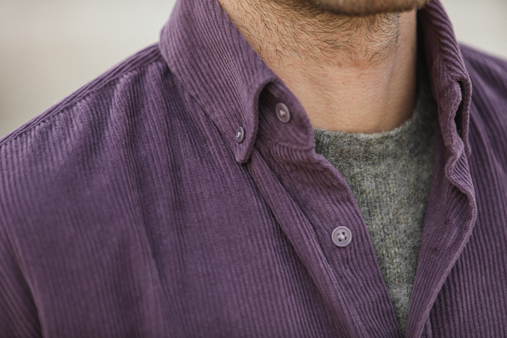 Surchemise Velours Violet - New Modern Fit