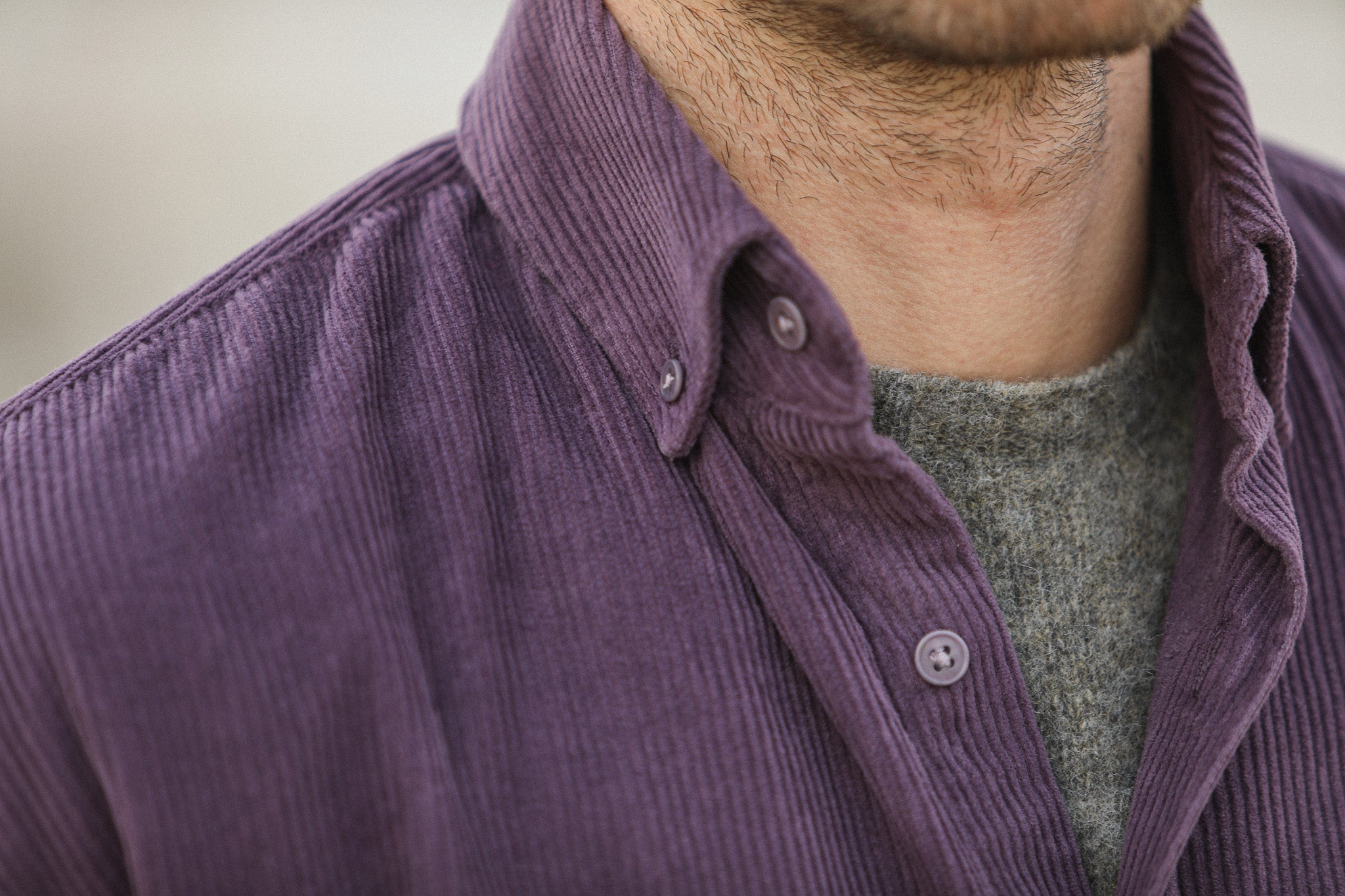 Surchemise Velours Violet - New Modern Fit