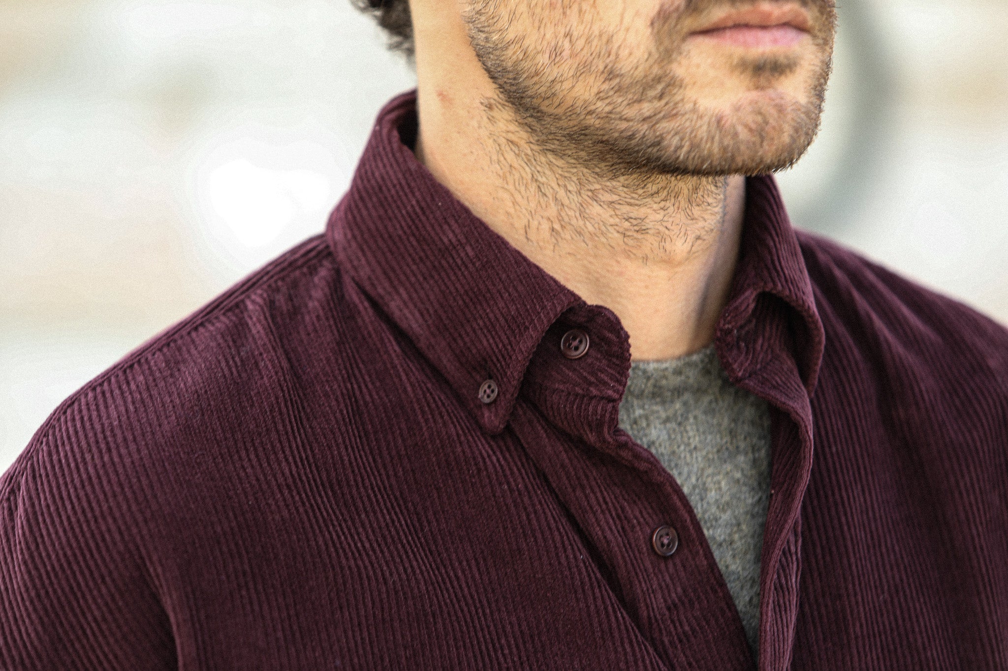 Surchemise Velours Bordeaux Purple - New Modern Fit