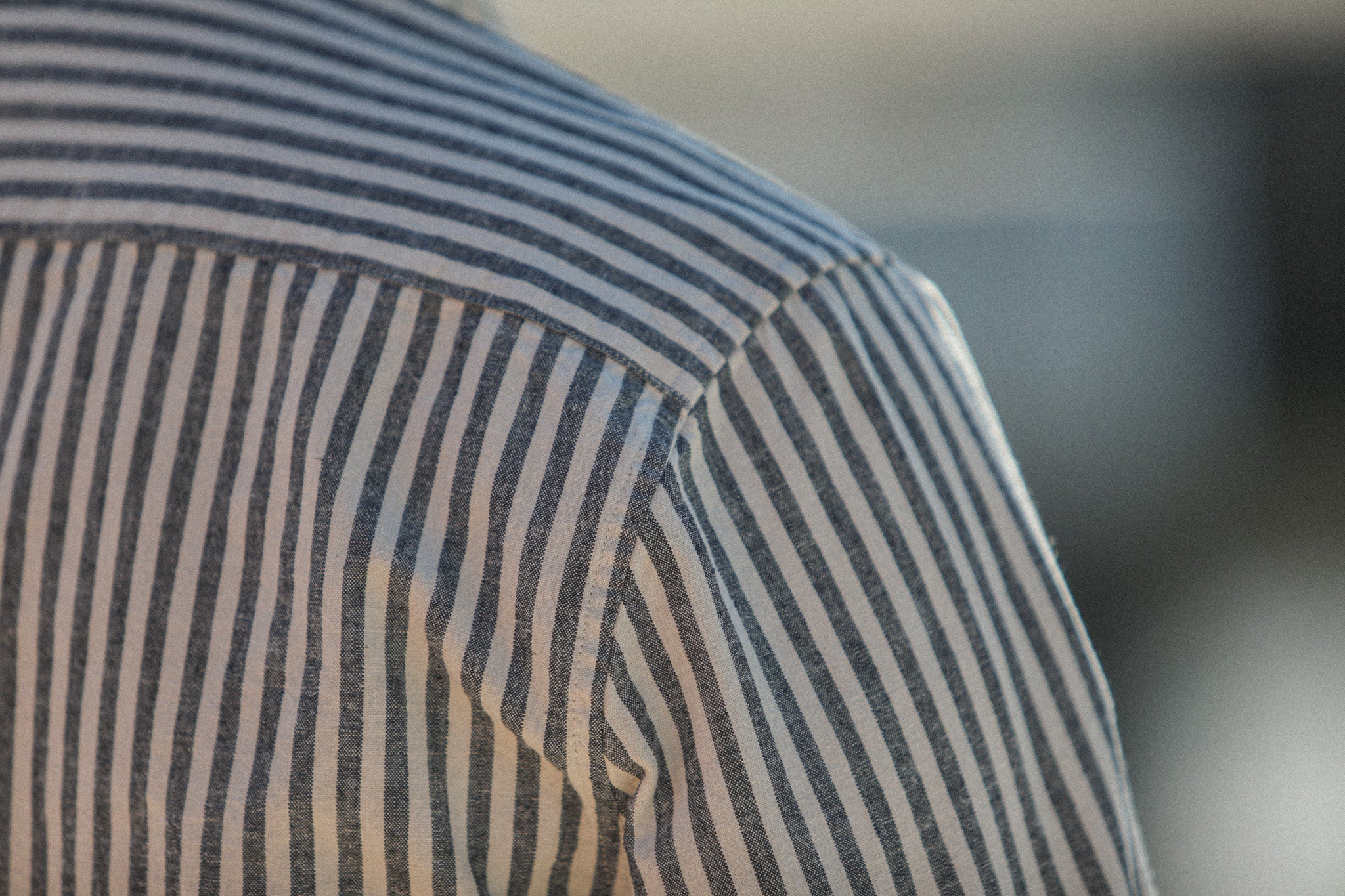 Chemise Beige Large Stripes - Retro Fit