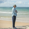 Chino Militaire Pince Simple Seersucker Navy