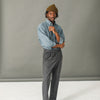 Pantalon Flanelle Double Pince - Gris Foncé