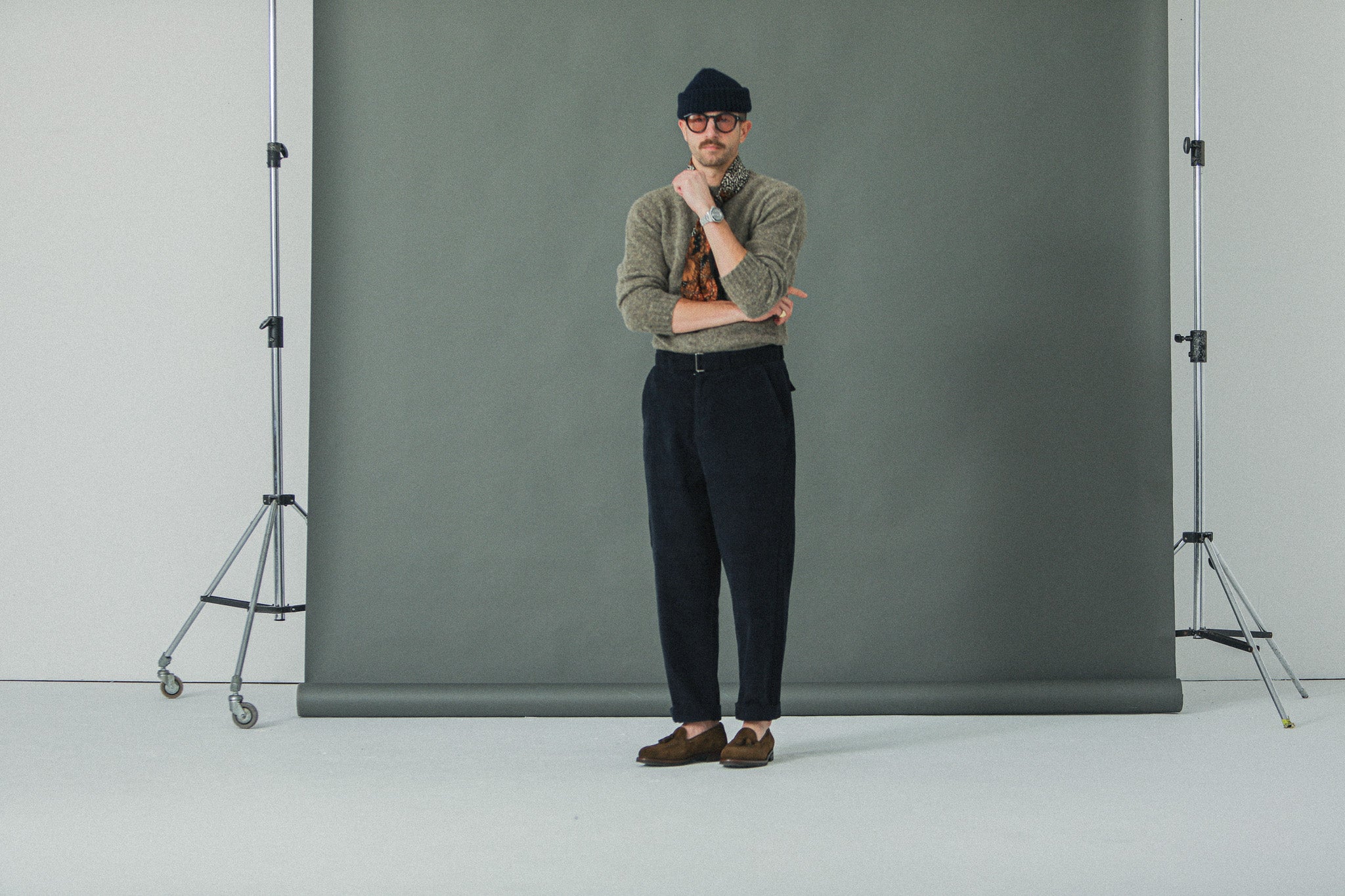 Military Pant Velours Navy - Comfort Fit