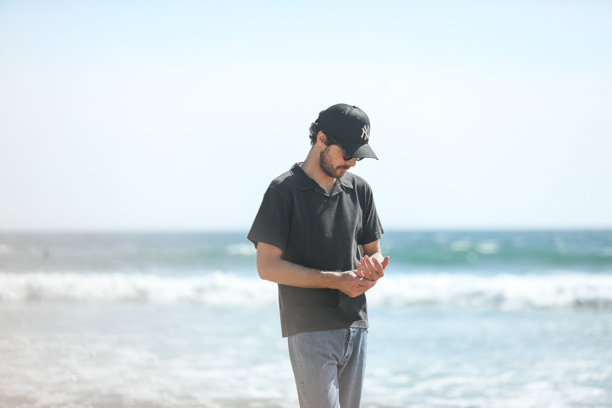 Polo Confort Acid Wash Black