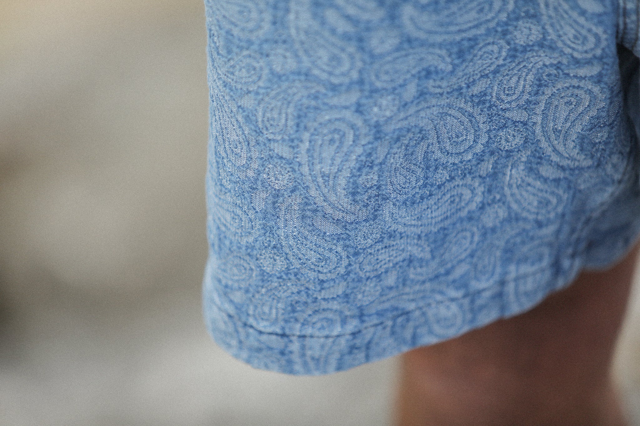 Beach Short - Denim Paisley Bleach