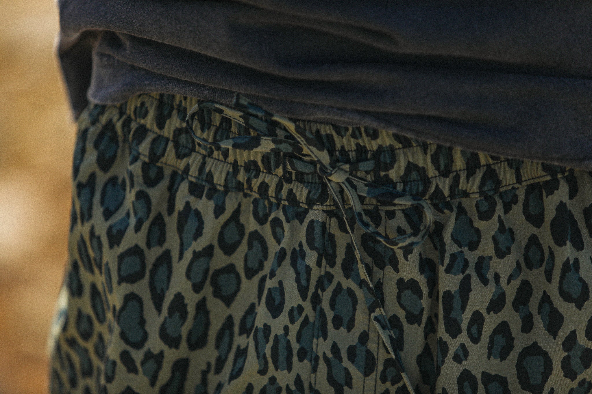 Beach Short - Leopard Japonais Khaki