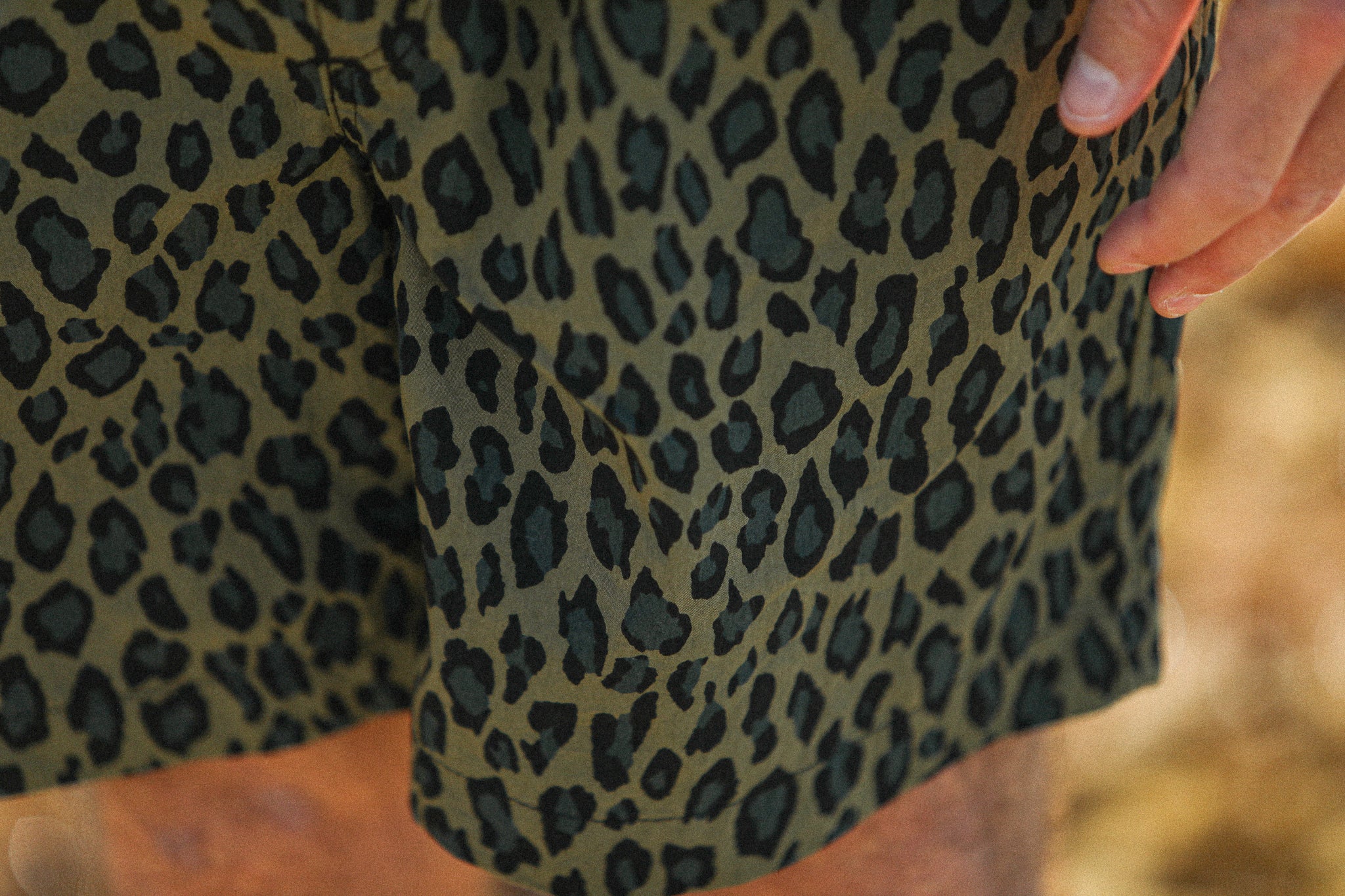 Beach Short - Leopard Japonais Khaki