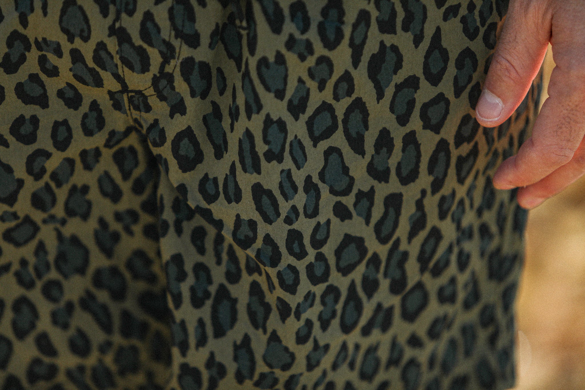 Beach Short - Leopard Japonais Khaki