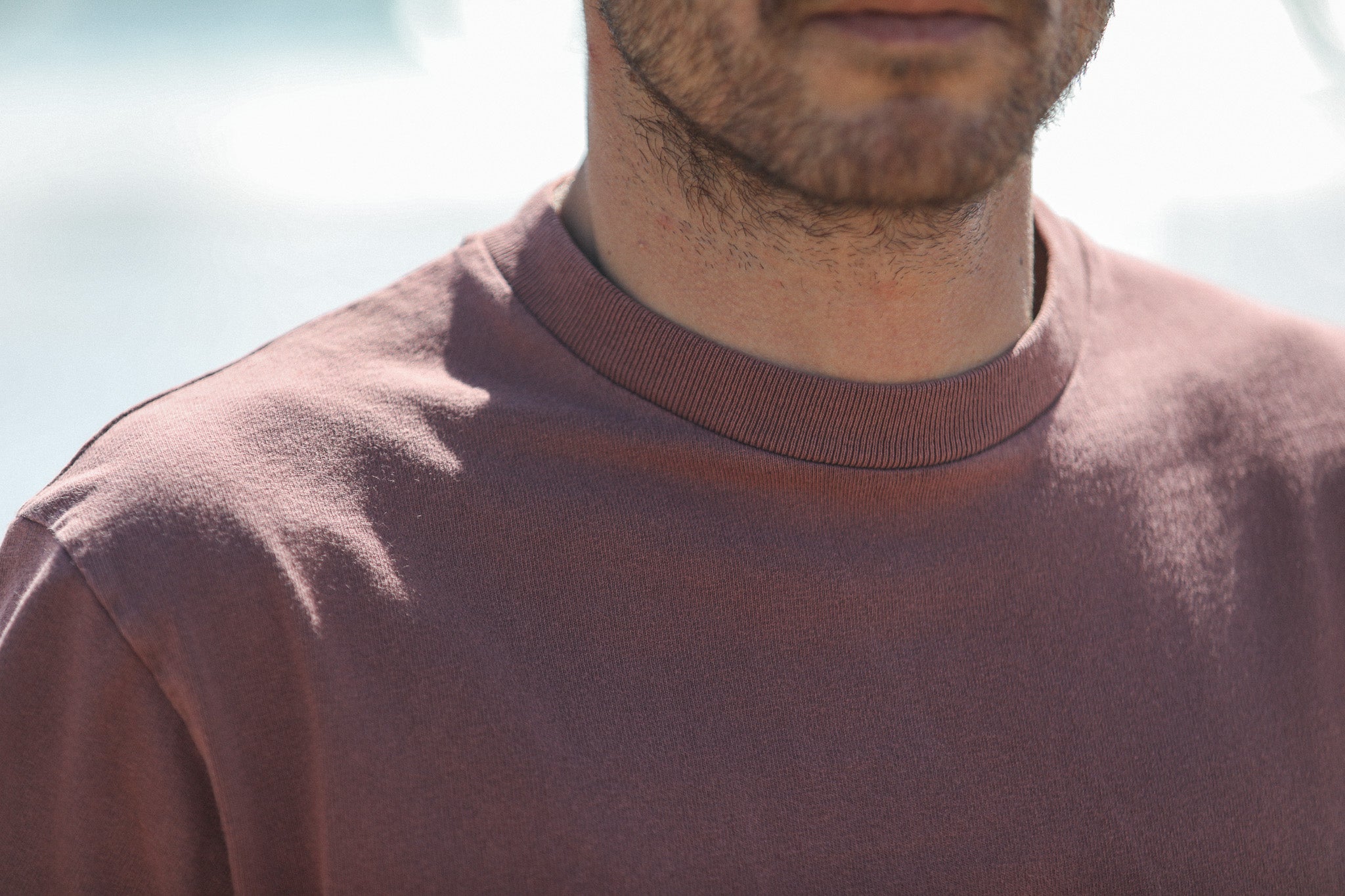 Tee-Shirt Comfort Acid Wash Dark Plum