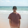 Tee-Shirt Comfort Acid Wash Dark Plum