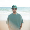 Tee-Shirt Oversized Acid Wash Light Green
