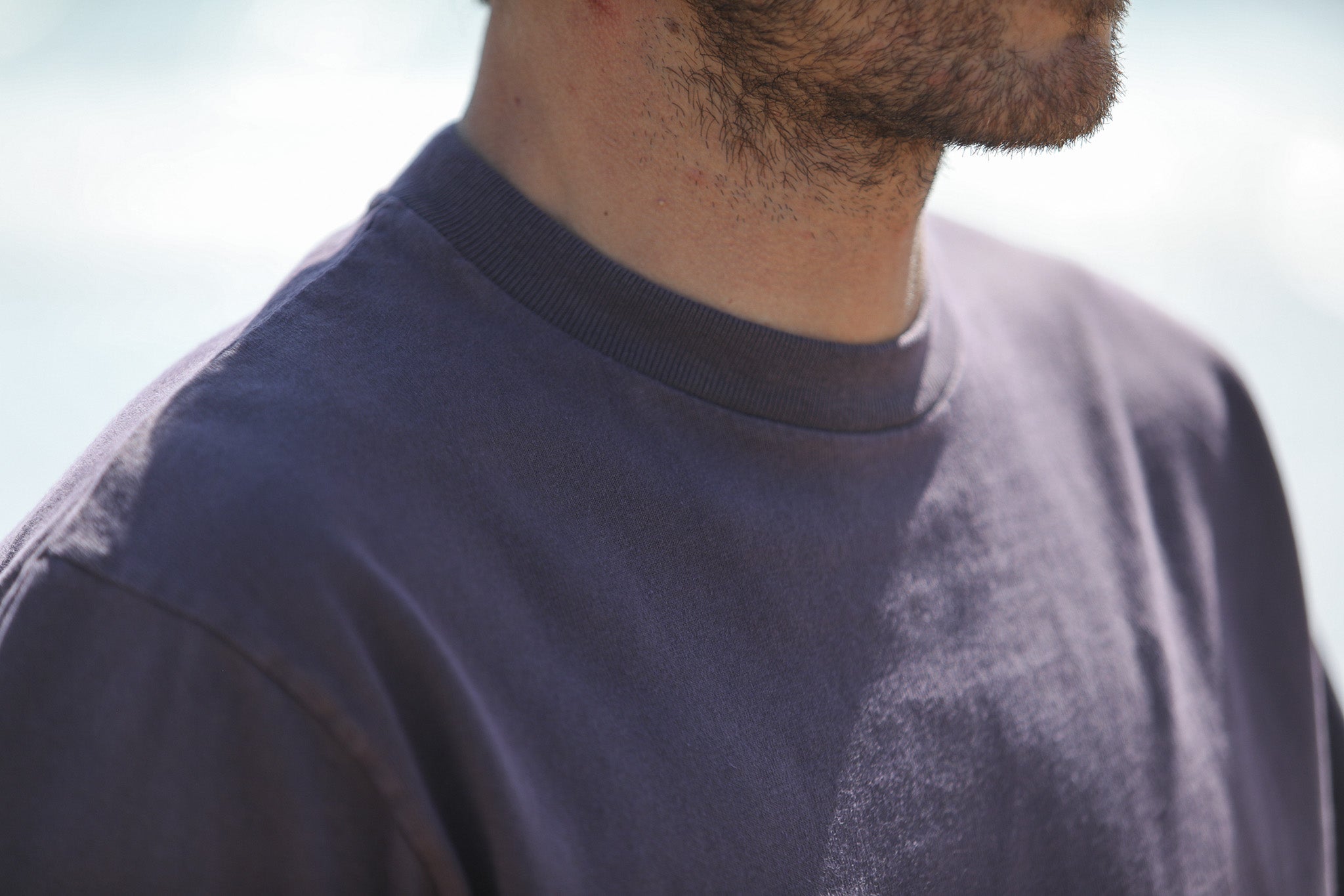 Tee-Shirt Confort Acid Wash Violet