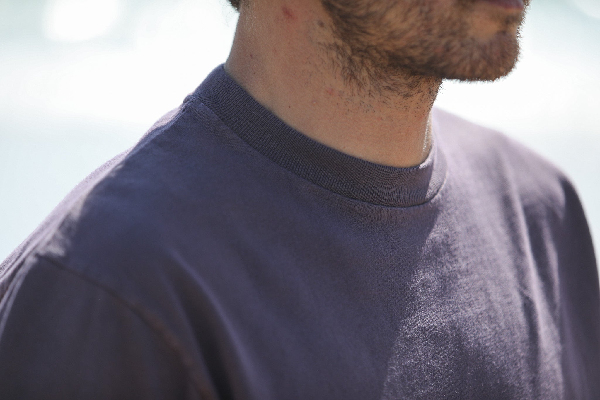 Tee-Shirt Confort Acid Wash Violet