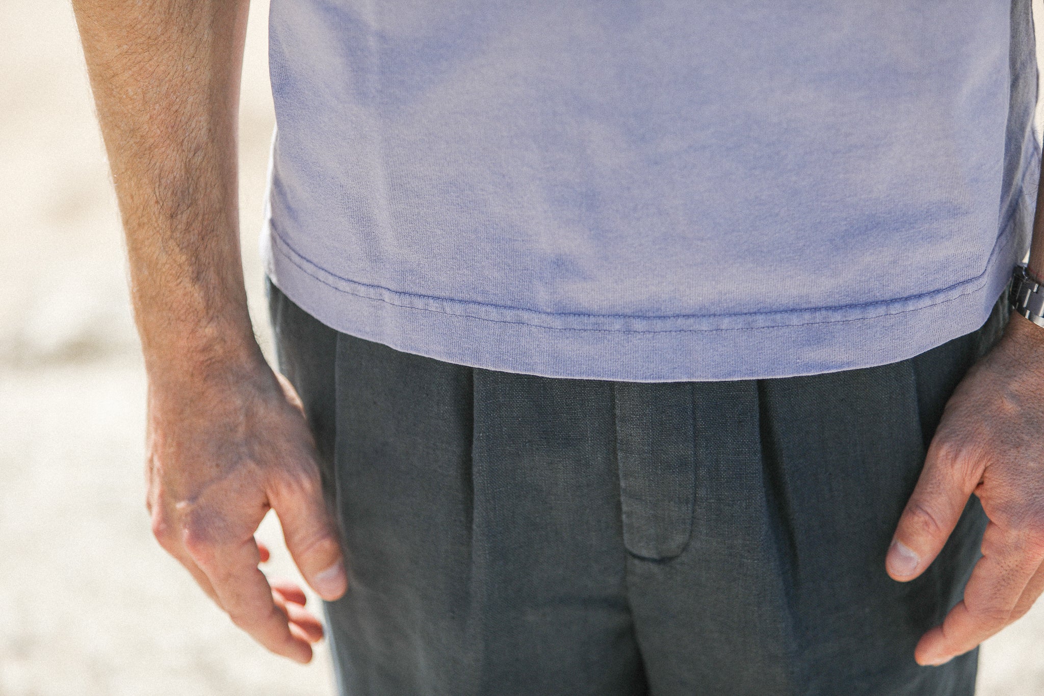 Tee-Shirt Confort Acid Wash Lilac