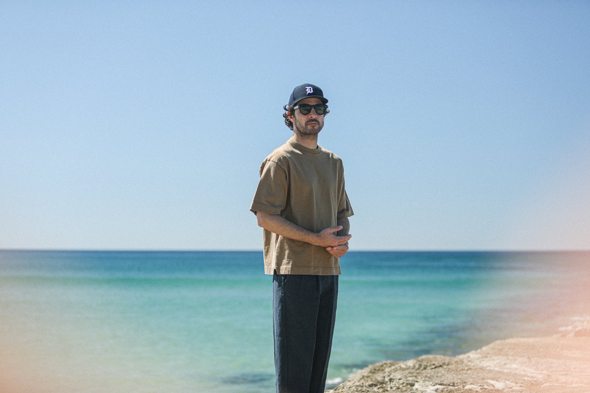 Tee-Shirt Oversize Acid Wash Cognac