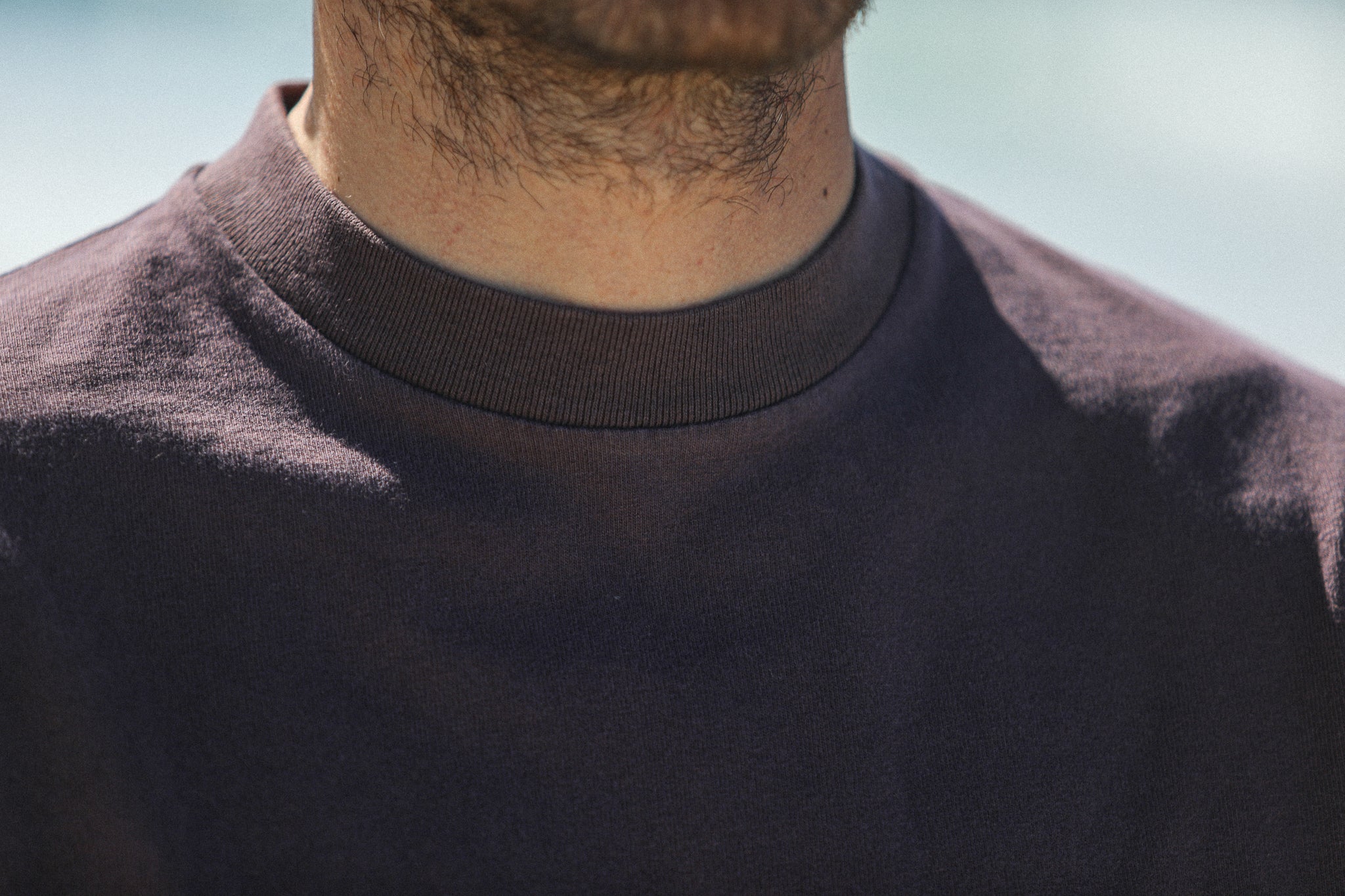 Tee-Shirt Confort Acid Wash Dark Cherry