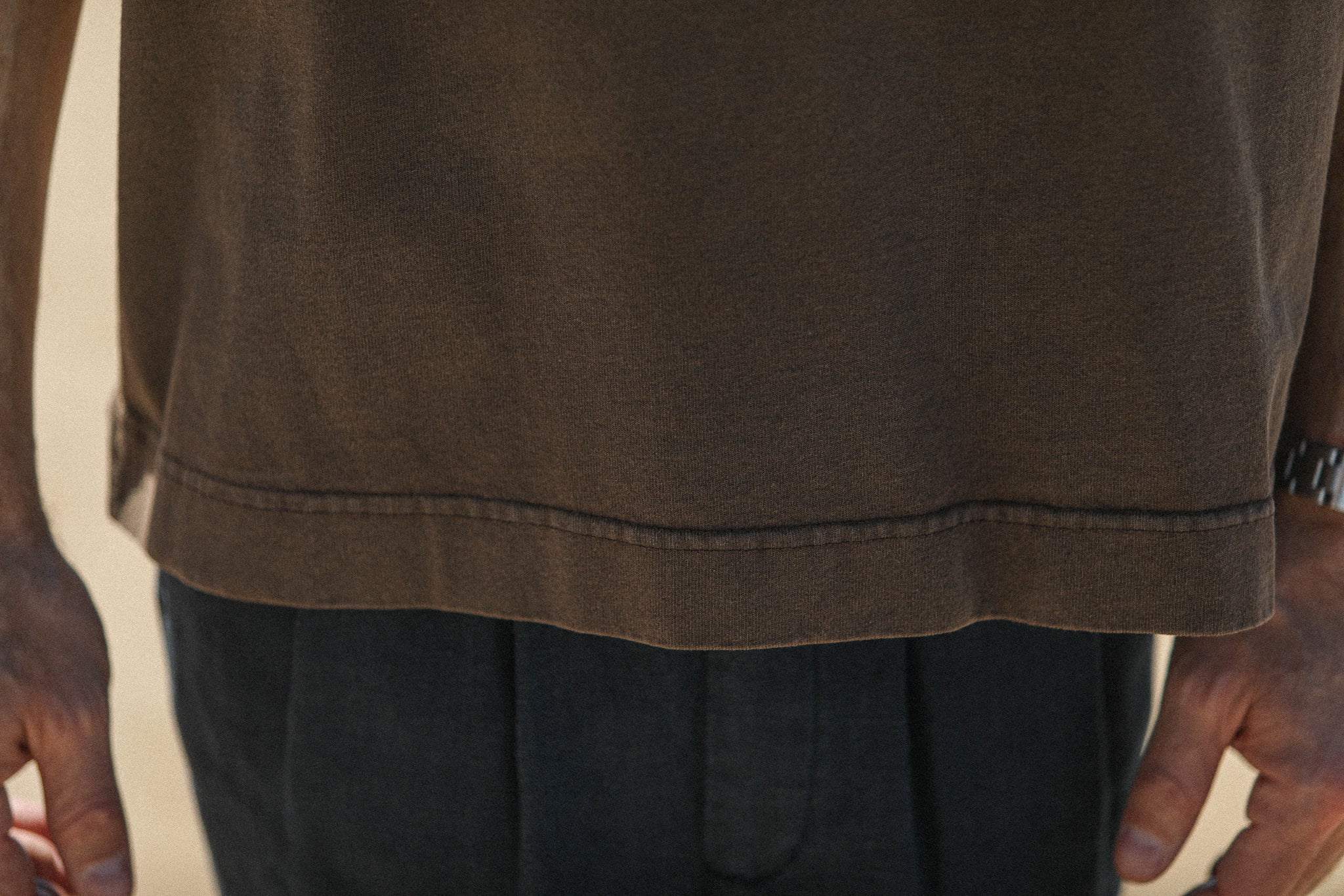 Tee-Shirt Oversize Acid Wash Cappuccino