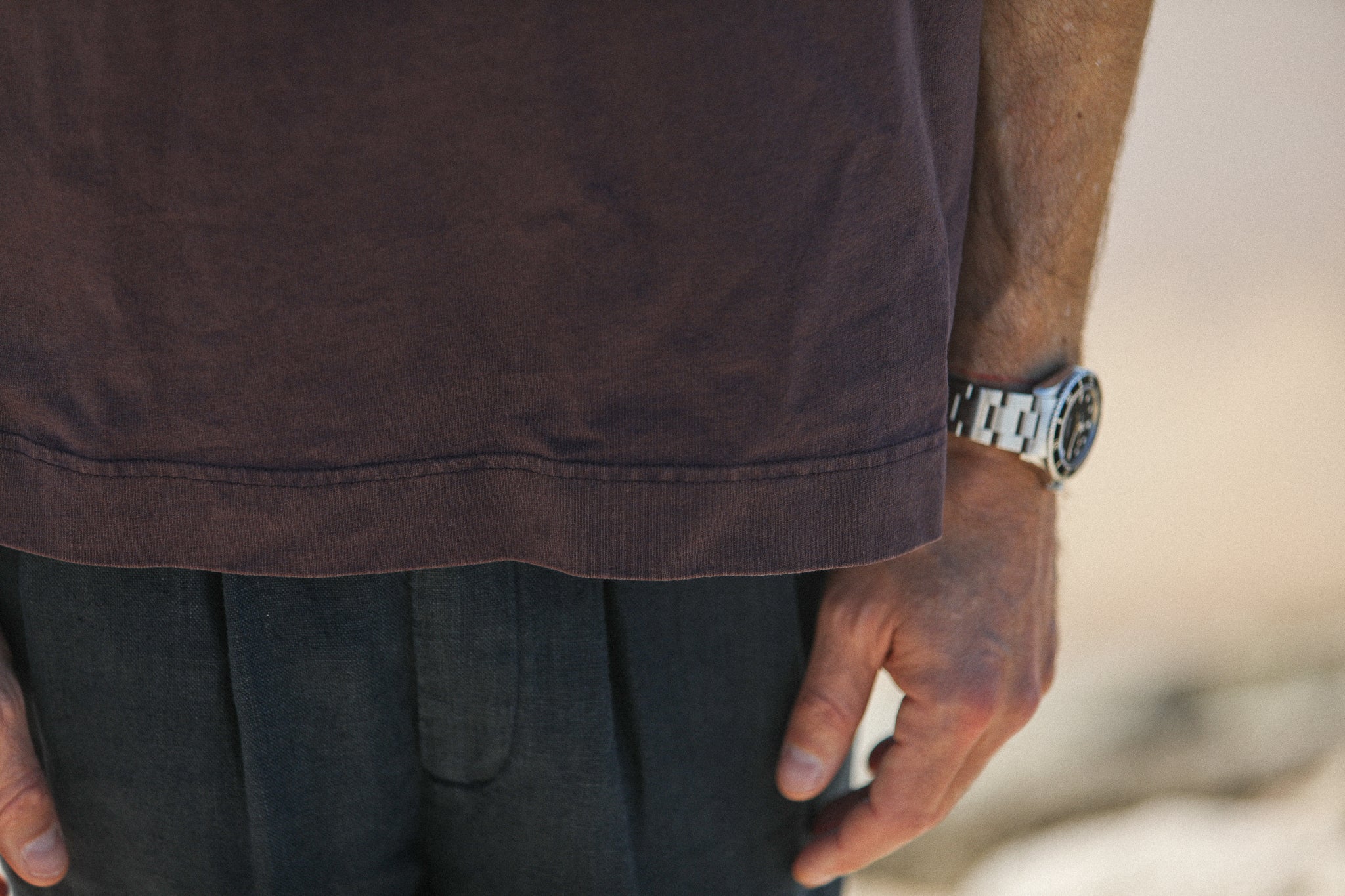Tee-Shirt Oversize Acid Wash Dark cherry