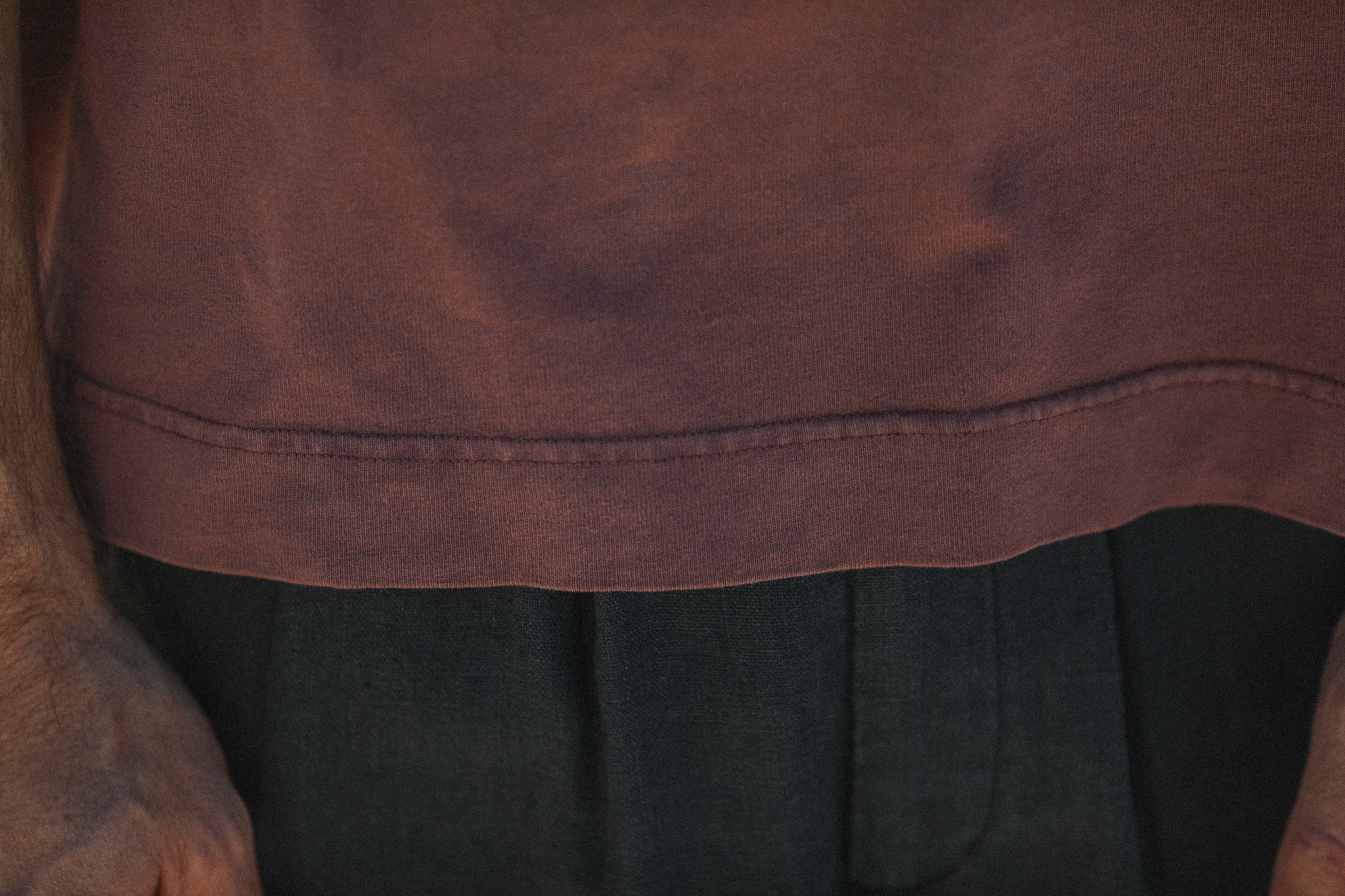 Tee-Shirt Oversize Acid Wash Dark Plum