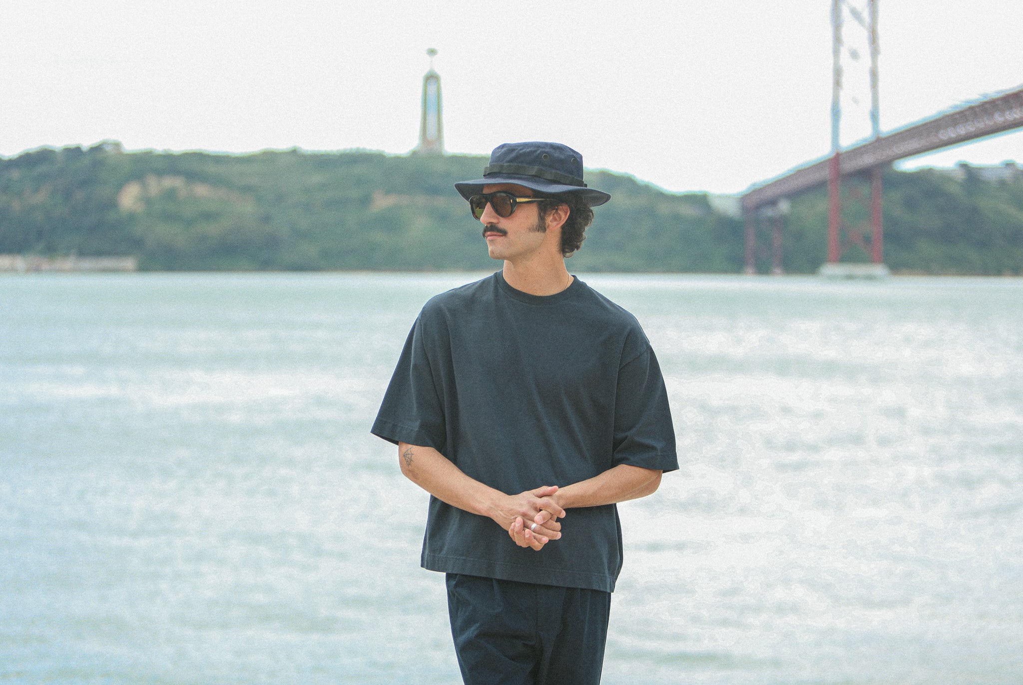 Tee-Shirt Oversize Acid Wash Indigo