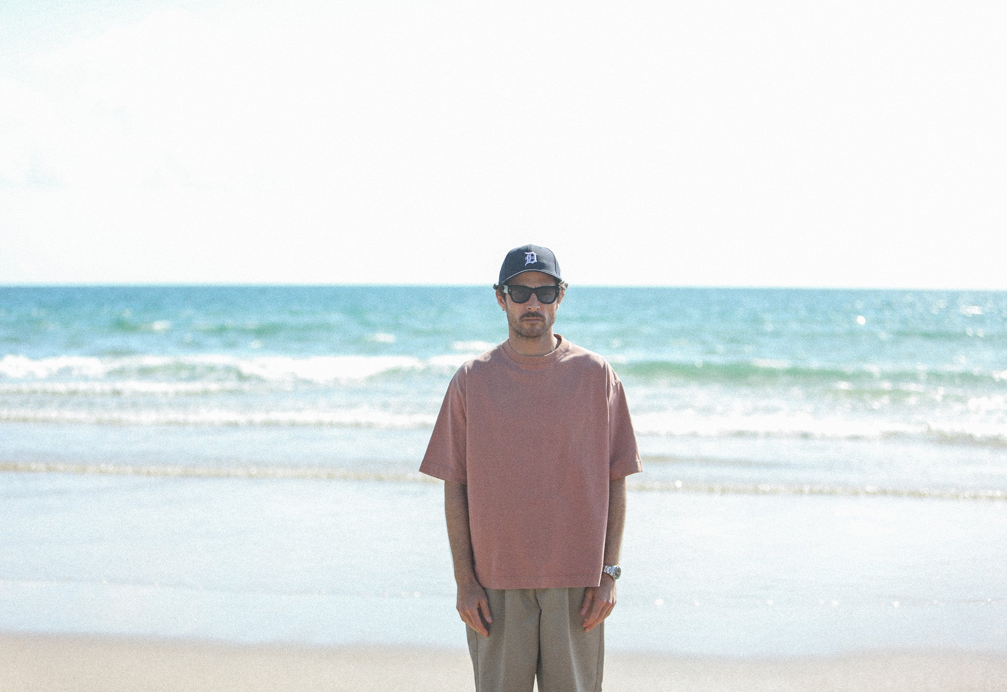 Tee-Shirt Oversized Acid Wash Rose Dust