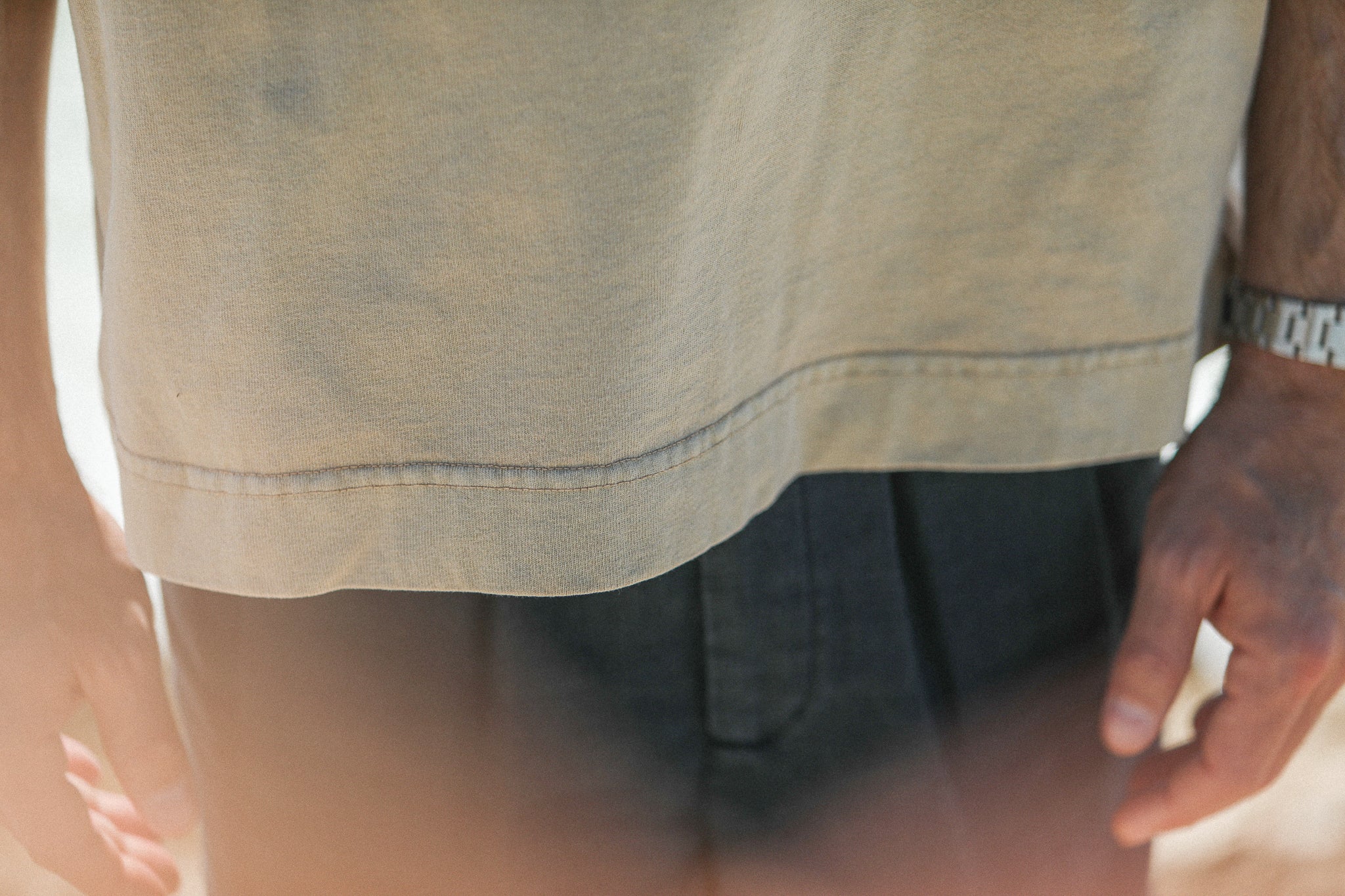 Tee-Shirt Oversize Acid Wash Sand