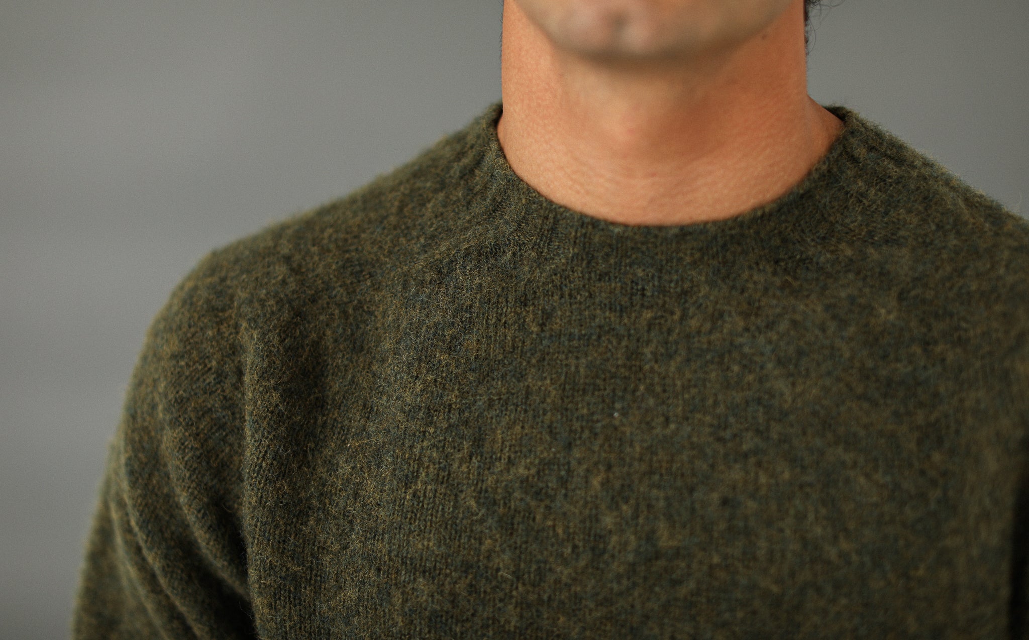 Pull Shetland "Shaggy" Khaki