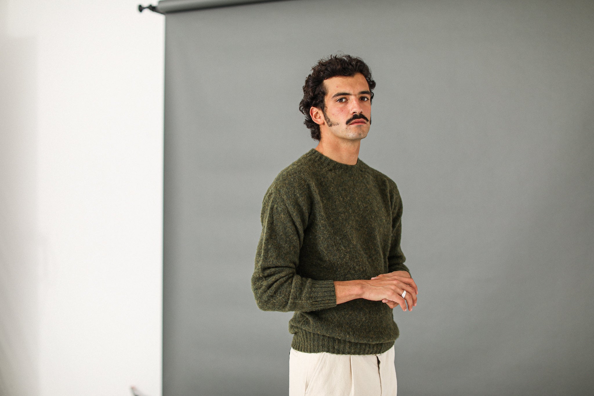 Pull Shetland "Shaggy" Khaki